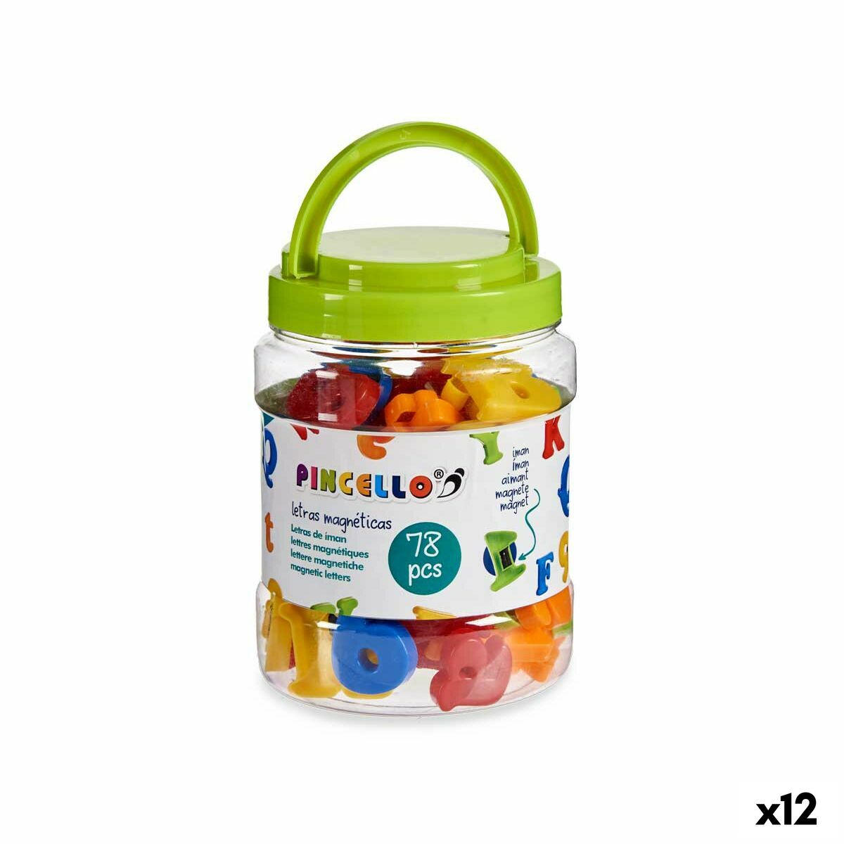 Letters Pincello Plastic Magneet Multicolour